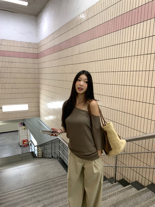 see-through off-shoulder