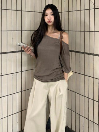 see-through off-shoulder