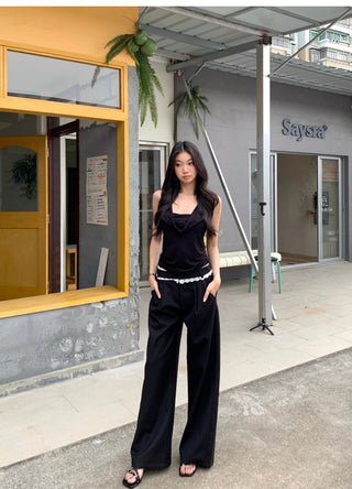 black wide pants