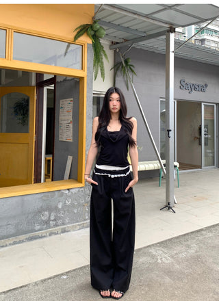 black wide pants