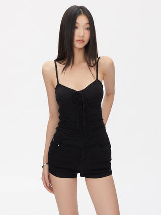 black hip shorts