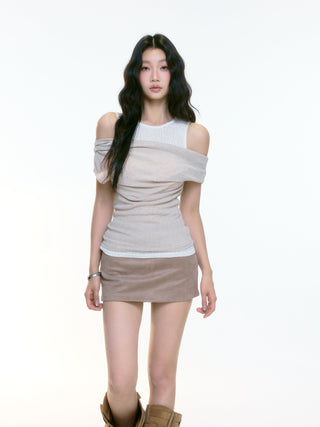 khaki sexy skirt
