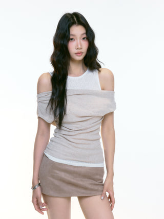 khaki sexy skirt
