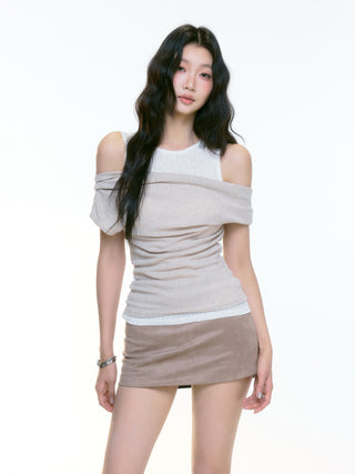 khaki sexy skirt