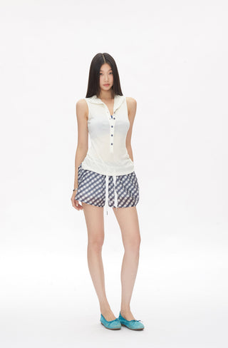plaid short pants