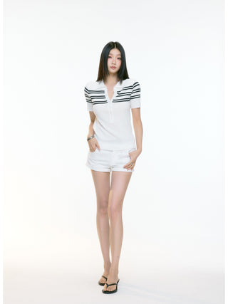 white polo top