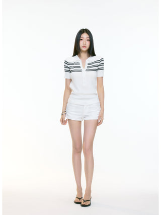 white polo top