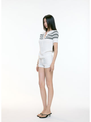 white polo top