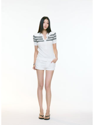 white polo top