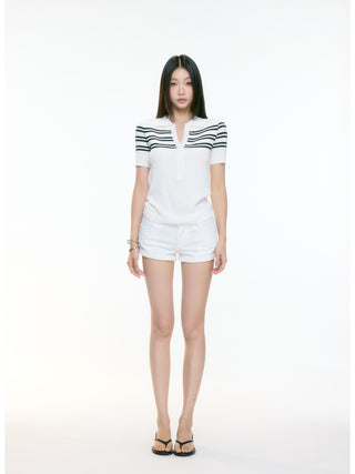 white polo top