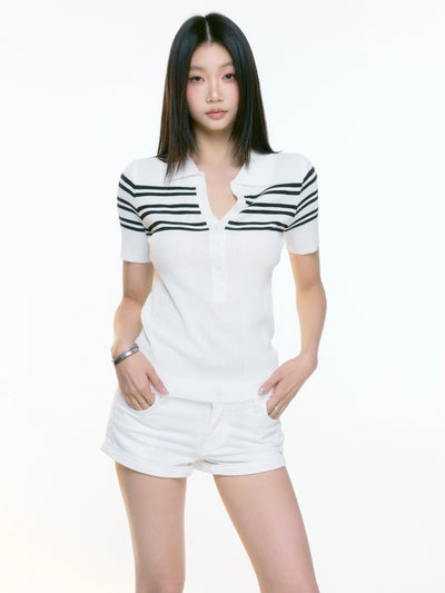 white polo top