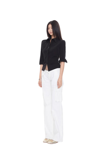 white wide pants