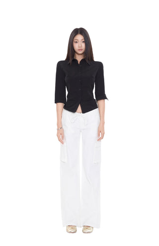 white wide pants