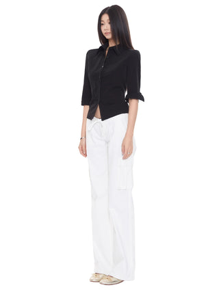 white wide pants