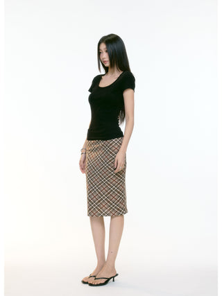 straight midi skirt