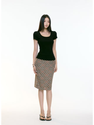 straight midi skirt