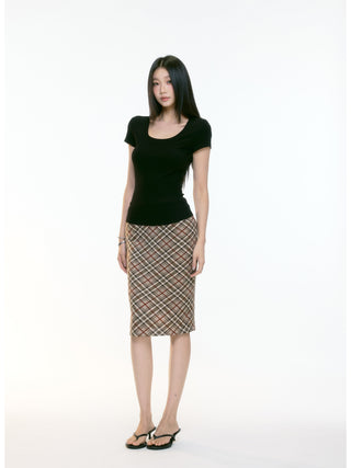 straight midi skirt