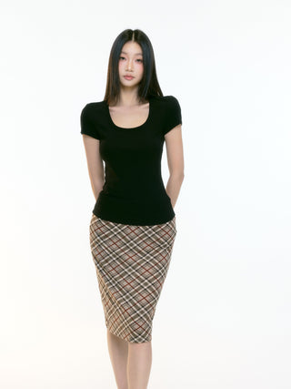 straight midi skirt