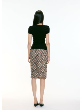 straight midi skirt