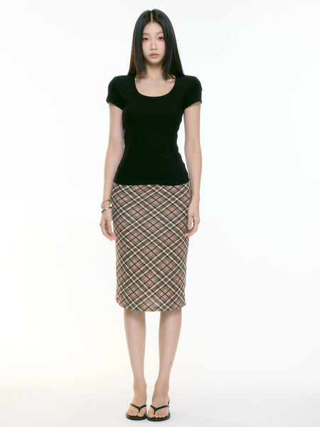 straight midi skirt