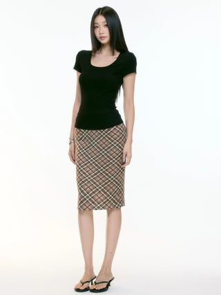 straight midi skirt