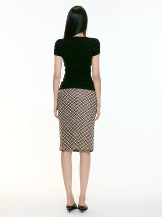 straight midi skirt