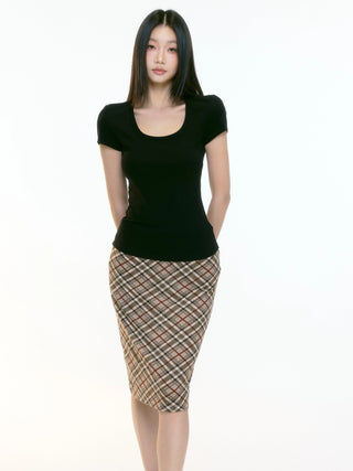 straight midi skirt