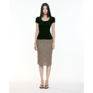 straight midi skirt