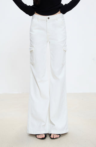 white straight jeans
