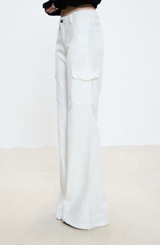 white straight jeans