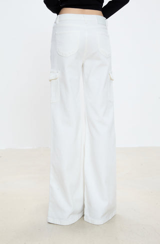 white straight jeans