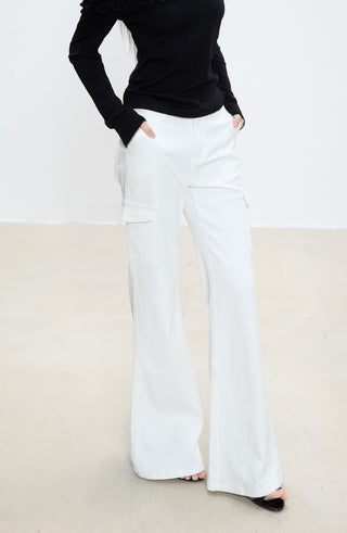 white straight jeans