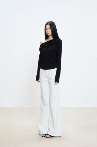white straight jeans
