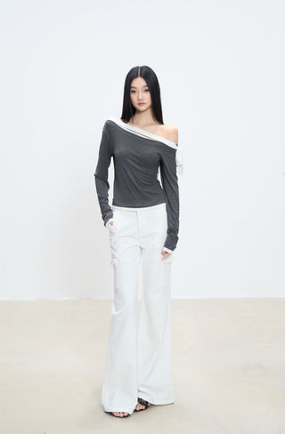 white straight jeans