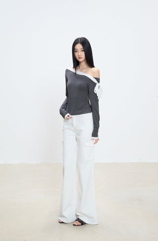 white straight jeans
