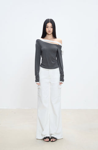 white straight jeans