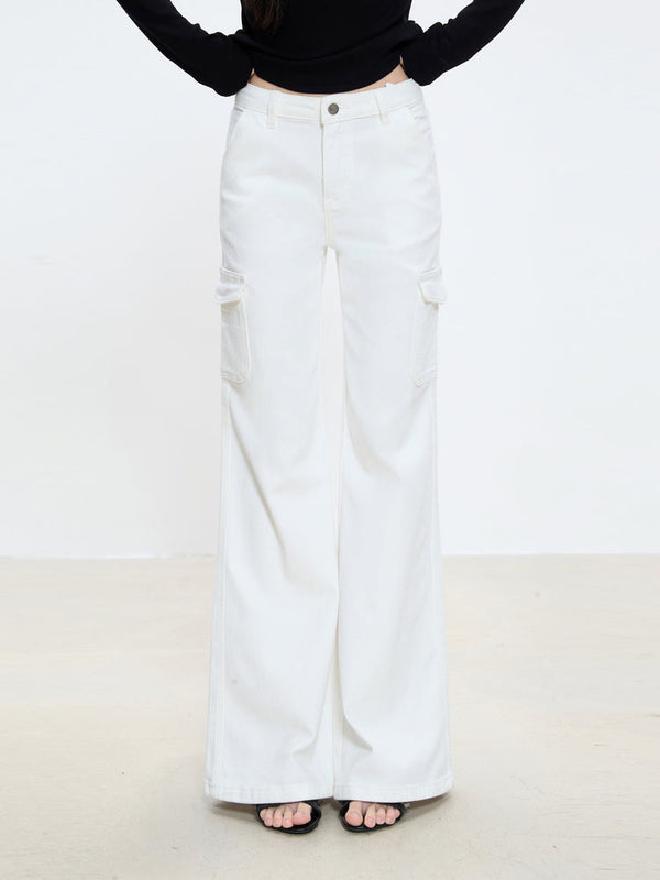 white straight jeans