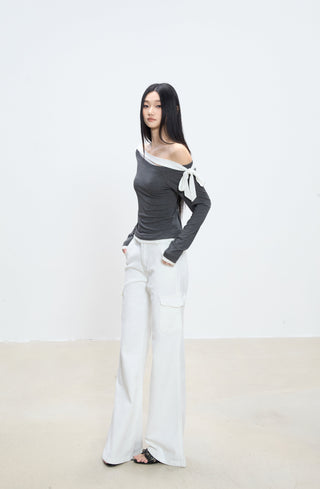 white straight jeans
