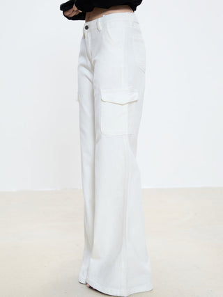 white straight jeans