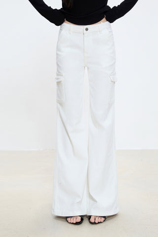 white straight jeans