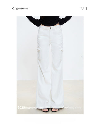 white straight jeans