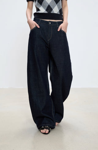 drape straight jeans
