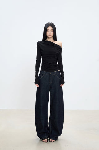 drape straight jeans