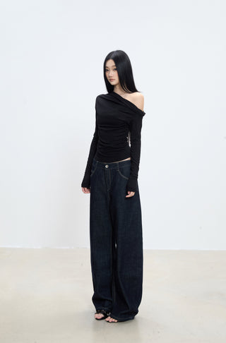drape straight jeans