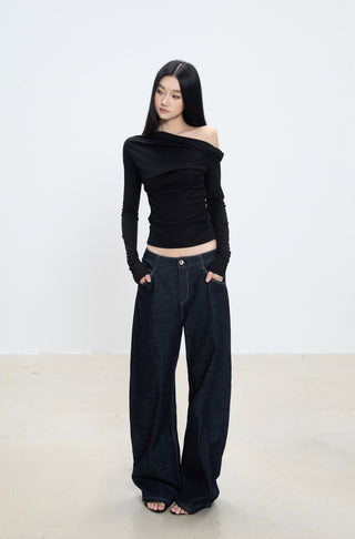 drape straight jeans