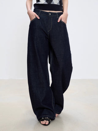 drape straight jeans