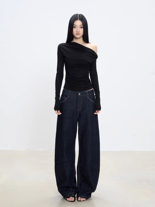 drape straight jeans