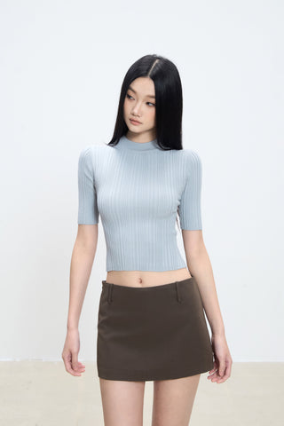 black knit top