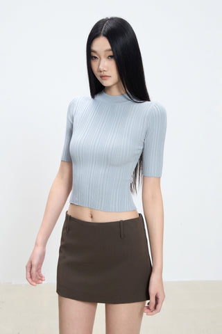 black knit top
