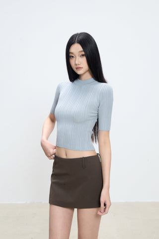 black knit top